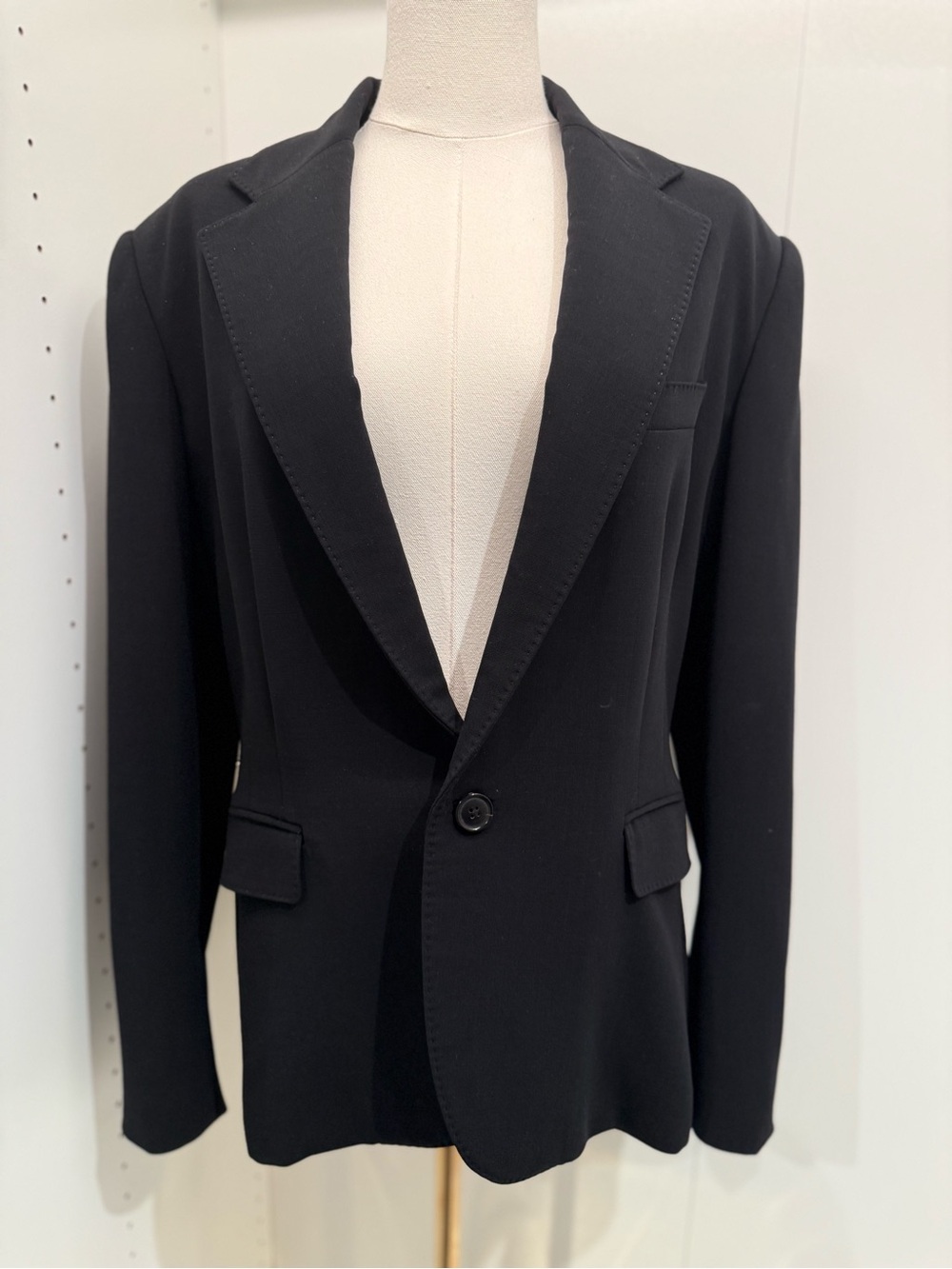 Ralph Lauren Black Label Black Single-Button Women's Blazer